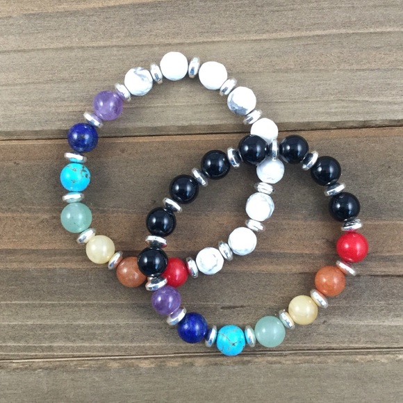 Jewelry - 7 Chakra Energy Bracelet Set